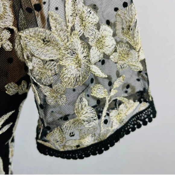 Marchesa Notte Embroidered Floral Mini Dress - Picture 4 of 16